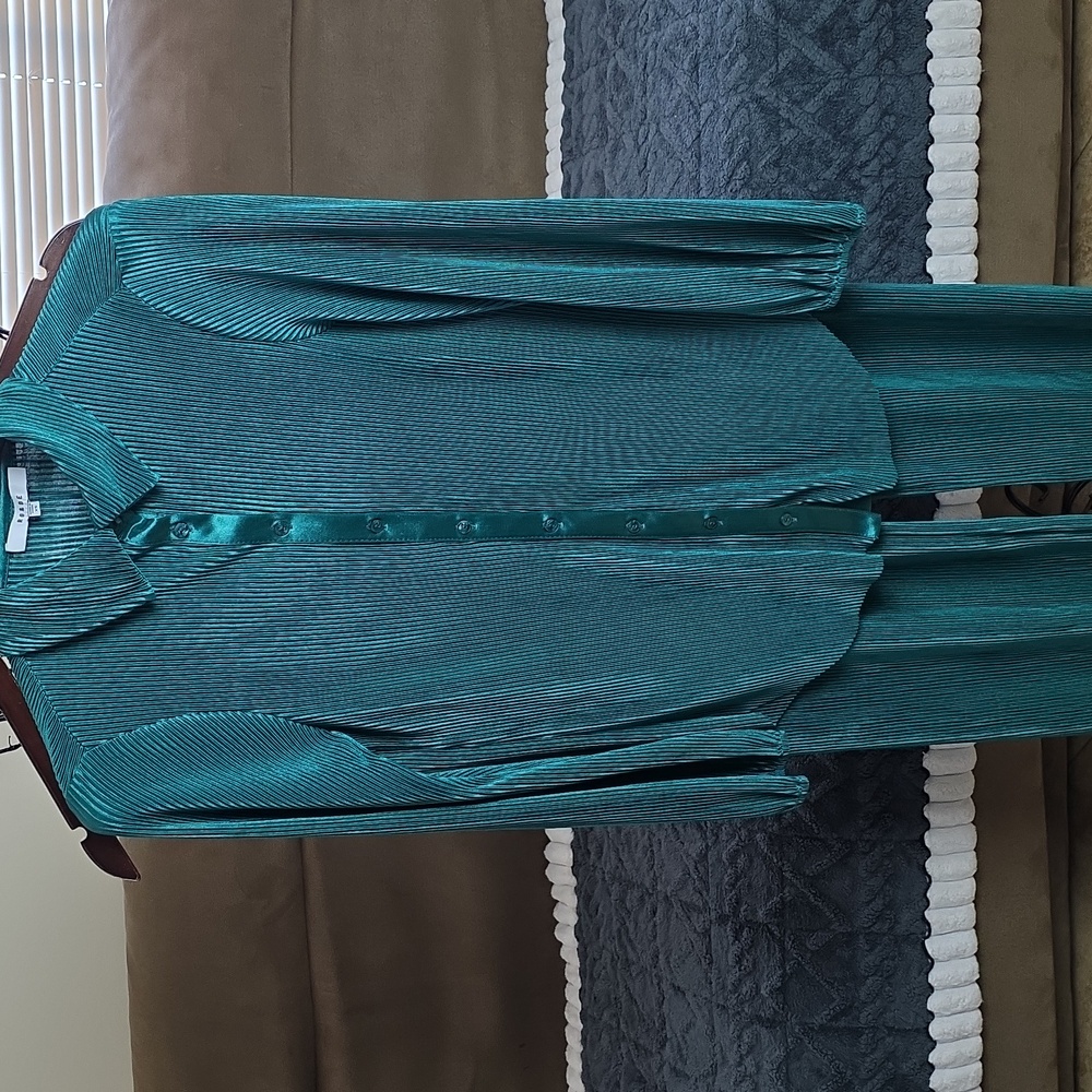 Ro & De Size XS Women's Green Blouse & Pant Set (Elena #9)